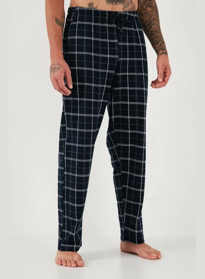 Buratti Buratti Cotton Regular Fit Normal Waist Straight Leg Pocket Pajama Bottoms for Men PAJAMAS 6574003